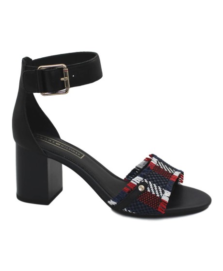 Tommy raffia heeled sandal