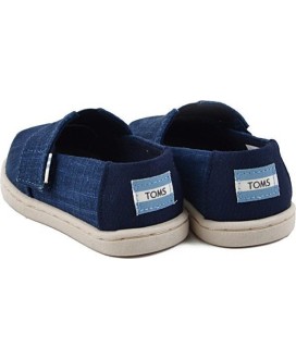 Toms Blue Croshatch Linen Alpargata