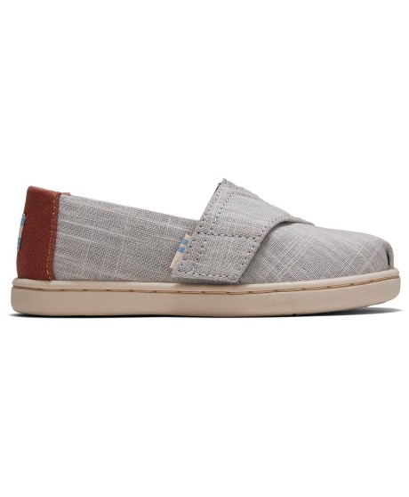 Toms Grey Croshatch Linen Alpargata