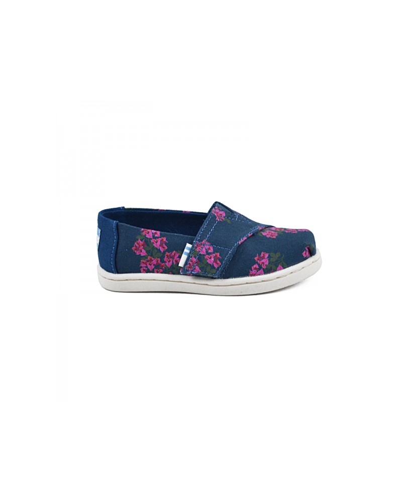 Toms Alpargata Blue Bougainvillea print