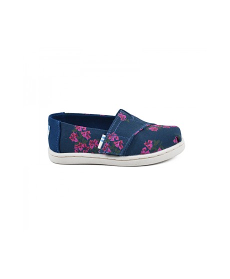 Toms Alpargata Blue Bougainvillea print