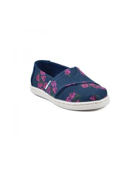 Toms Alpargata Blue Bougainvillea print