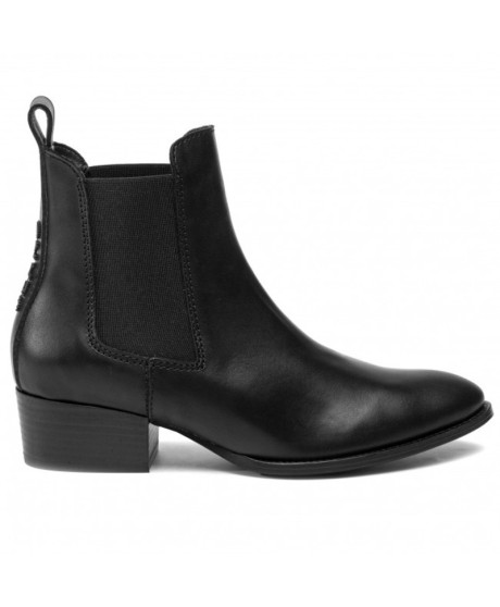 Pin logo mid heel chelsea boots