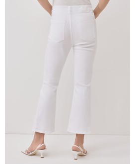 Flared White Trousers