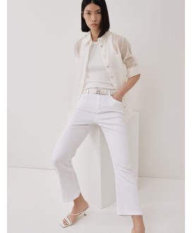 Flared White Trousers