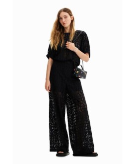 Sheer lace trousers Desigual