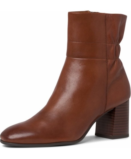 Leather bootie