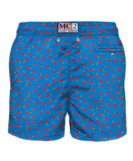 Light fabric man swim shorts chili peppers print