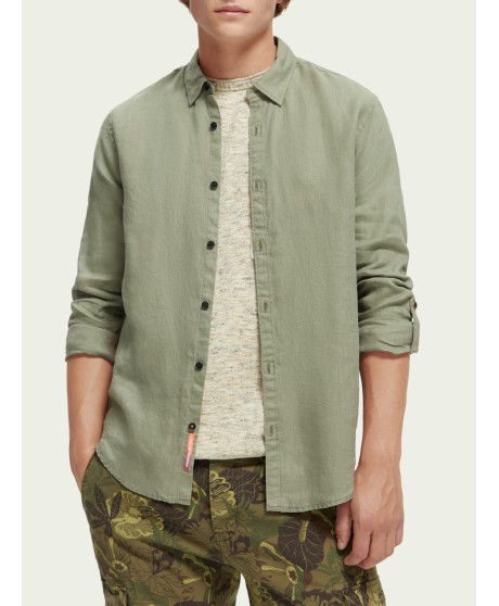 Linen shirt with sleeve adjustments Scotch & Soda