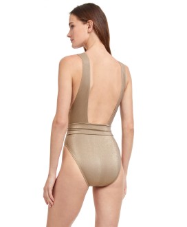 White sands One piece Plunging V-Collar