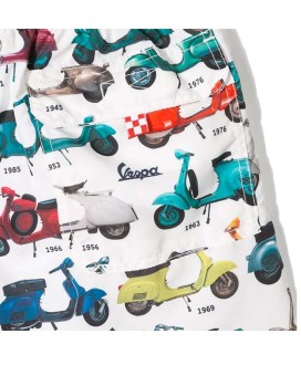 Vespa print boy swim shorts