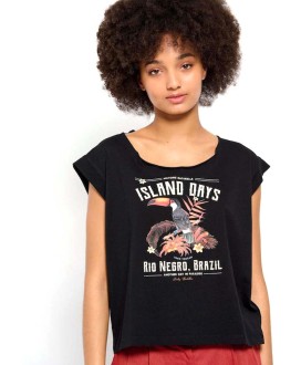 Organic cotton loose fit t-shirt με τύπωμα