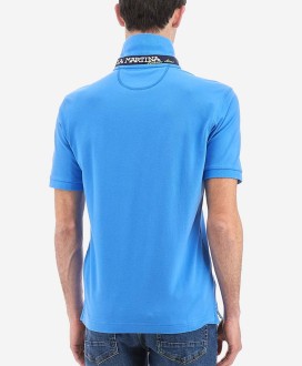 Short-sleeves man polo in cotton-stretch slim fit - Eduardo