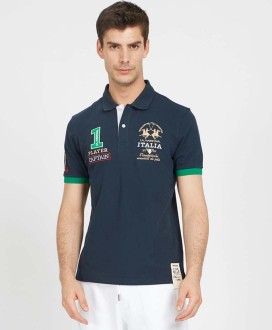 Men's short-sleeved polo shirt in regular fit stretch cotton - Valerien