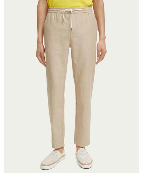 Warren straight leg linen-blended jogger