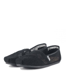 Classic Black Lace Espadrille