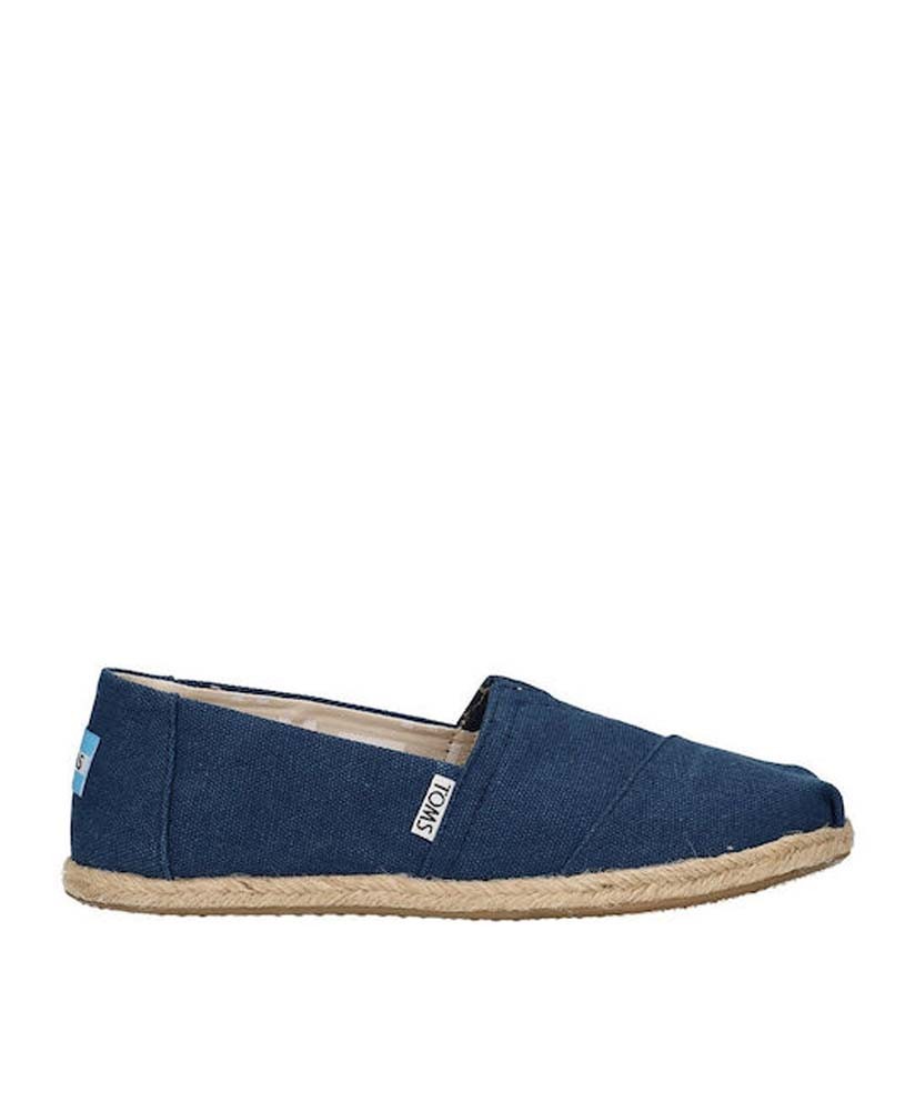 Classic Navy Washed Canvas Rope Sole